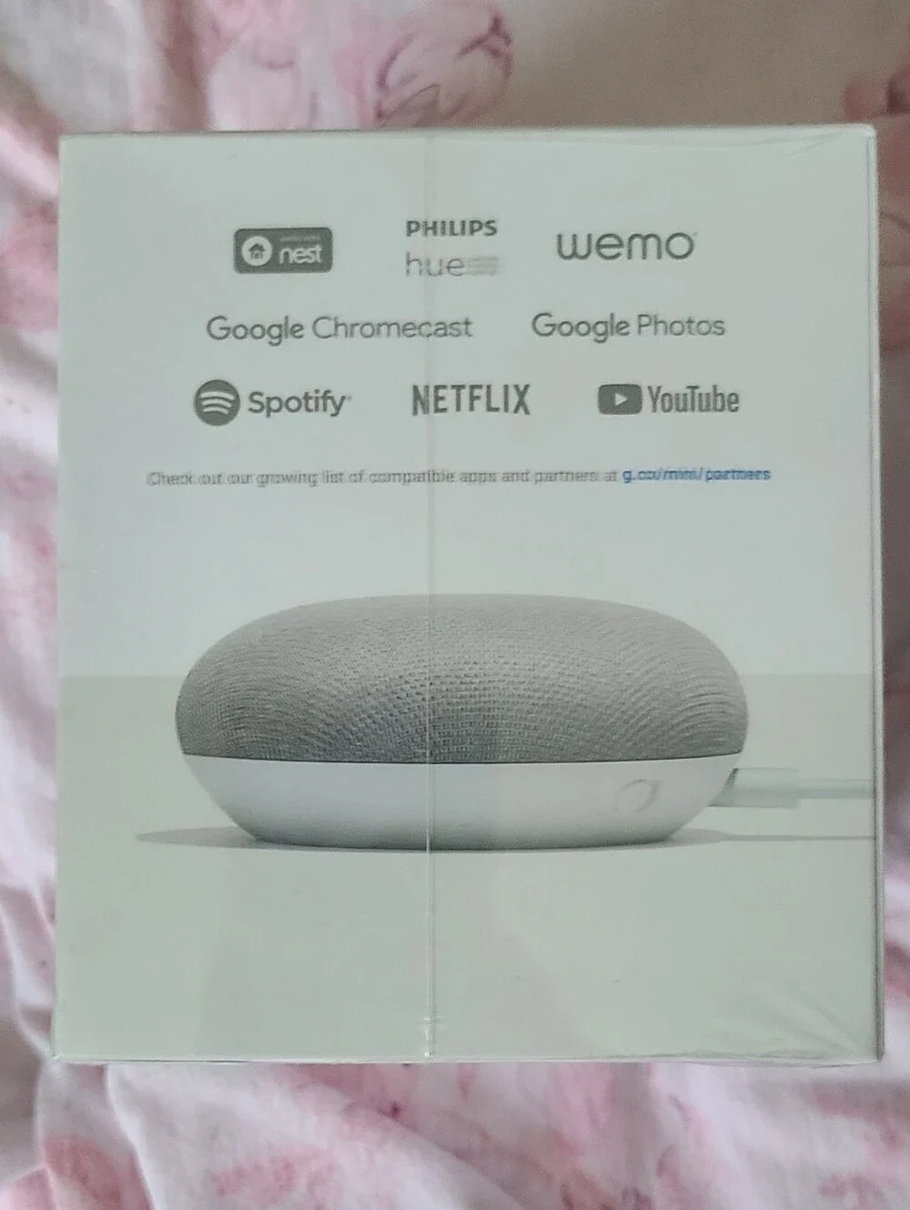 Google Home Mini ☆ In The color Chalk. Brand New. Sealed Unopened.